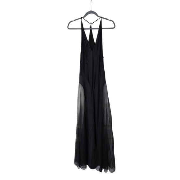 Victoria's Secret Other - Victoria's Secret 100% Silk Black Sheer Sexy Lingerie Maxi Slip, Women's Small